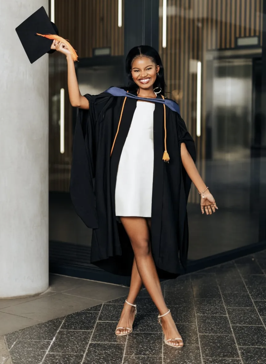 Graduation photography of a student smiling